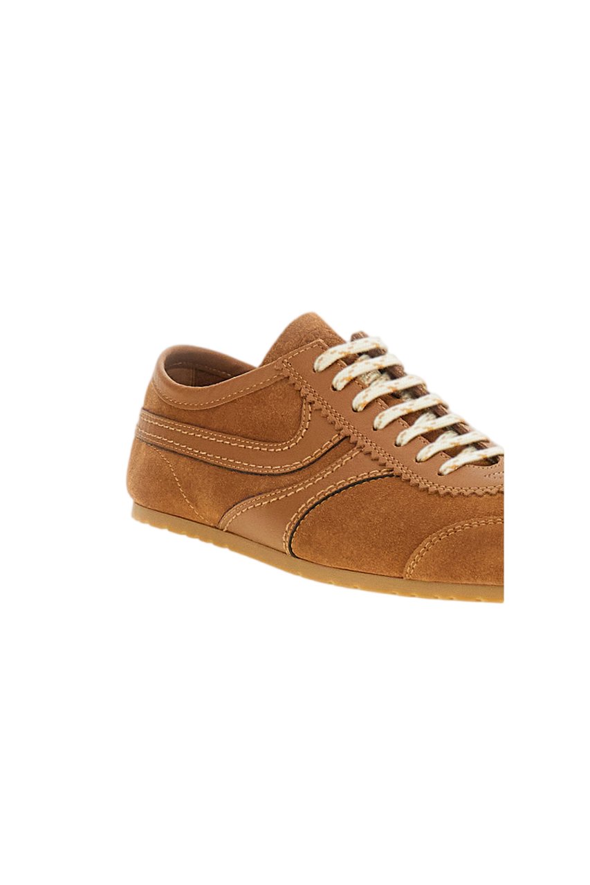 Dries van Noten Brown Suede Low-Profile Sneakers Bruin
