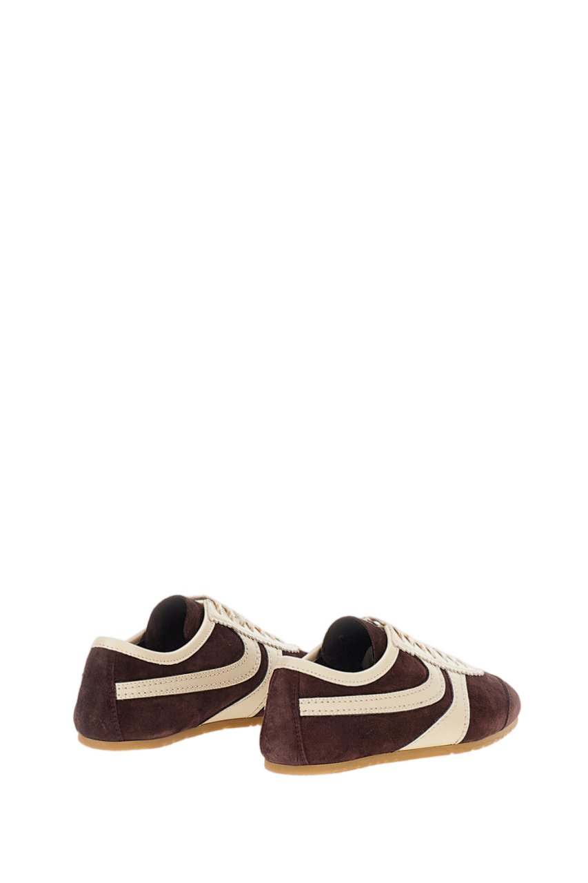 Dries van Noten Dark Purple Suede Low-Profile Sneakers Paars