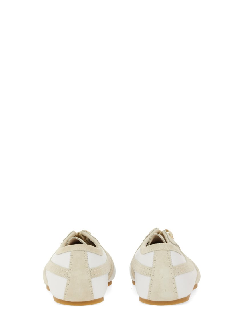 Dries van Noten LEATHER AND SUEDE SNEAKER Wit