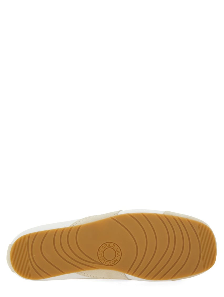 Dries van Noten LEATHER AND SUEDE SNEAKER Wit