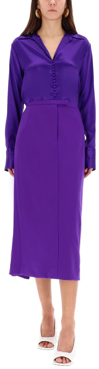 Dries van Noten MIDI SKIRT "SANDORA" Paars