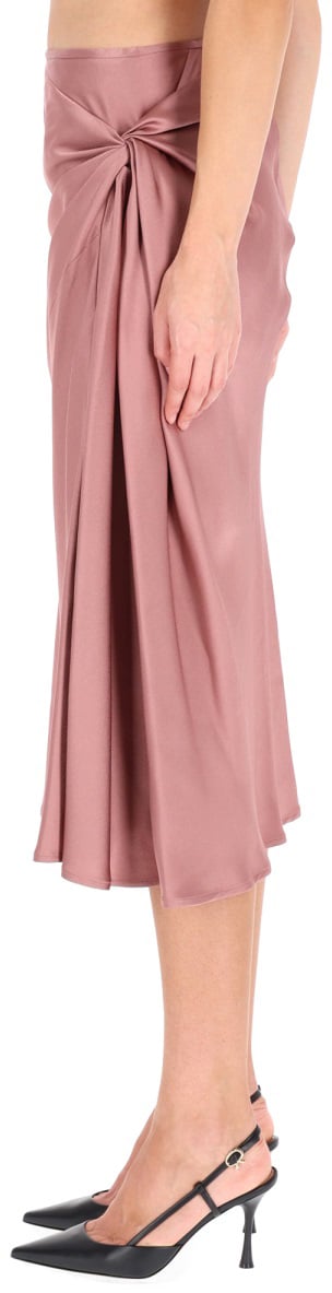 Dries van Noten DRAPED MIDI SKIRT Roze