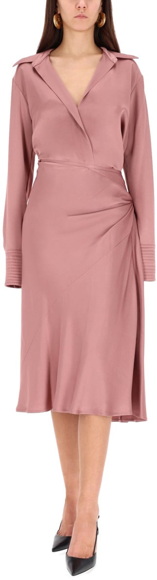 Dries van Noten DRAPED MIDI SKIRT Roze
