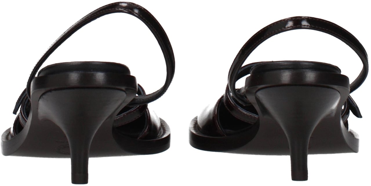 Dries Van Noten Brown Leather Platform Sandals Bruin