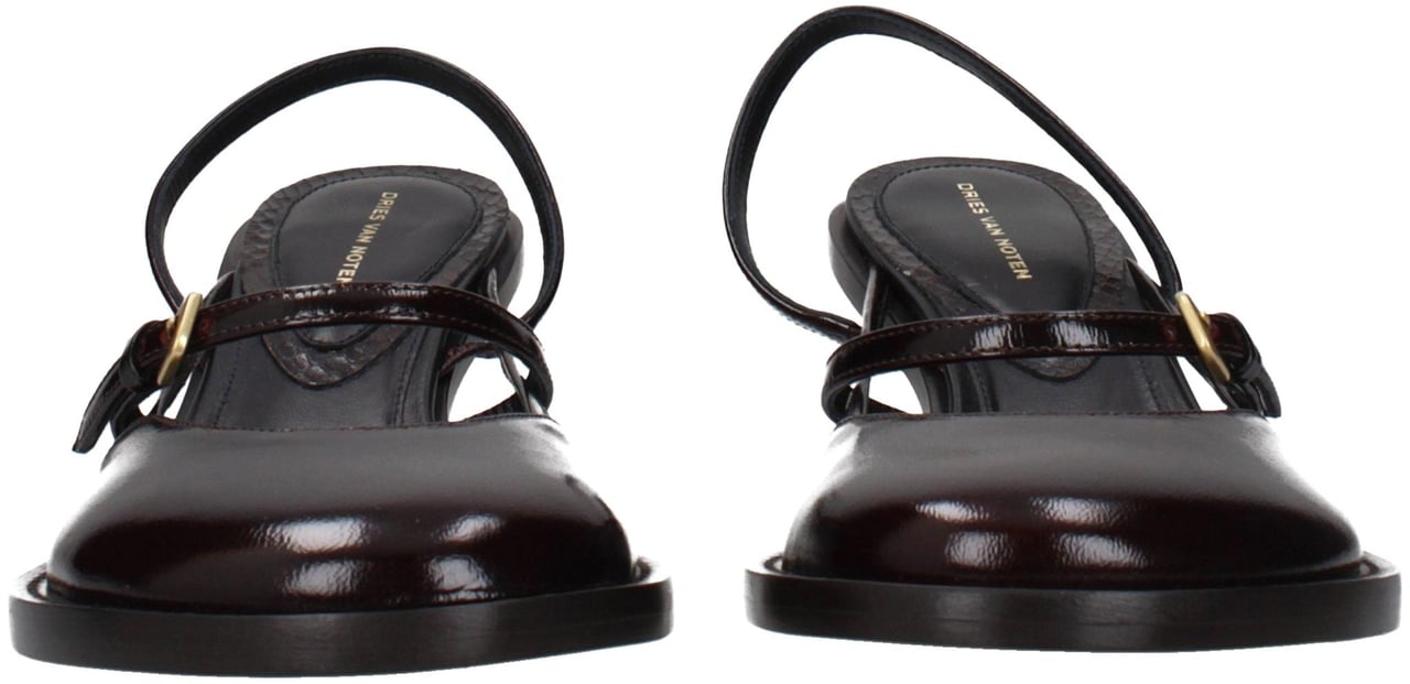 Dries Van Noten Brown Leather Platform Sandals Bruin