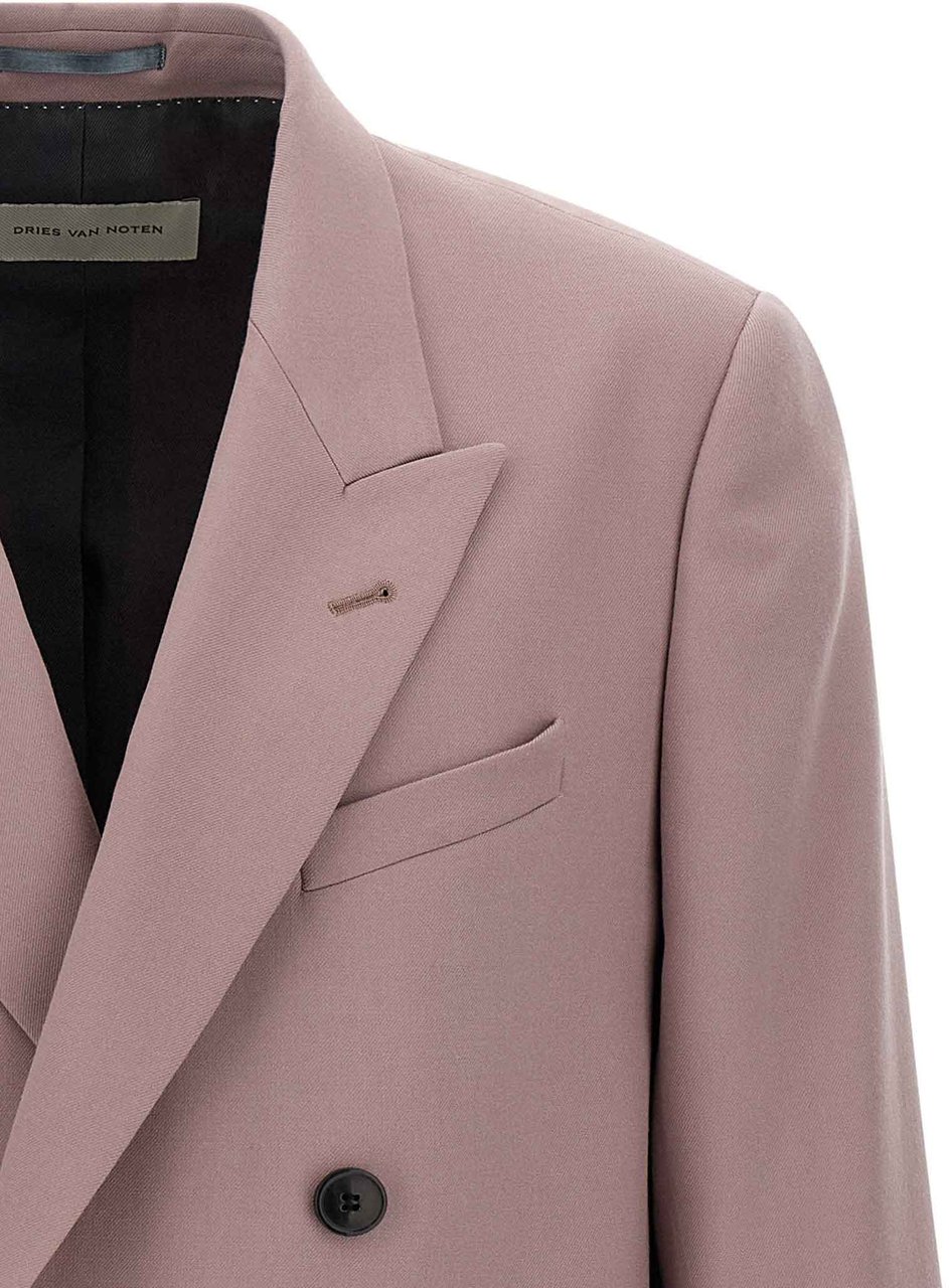 Dries Van Noten Purple Wool Blazer Paars