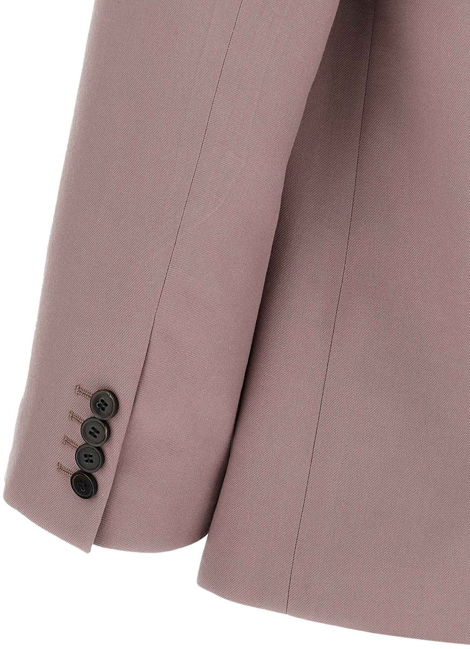 Dries Van Noten Purple Wool Blazer Paars