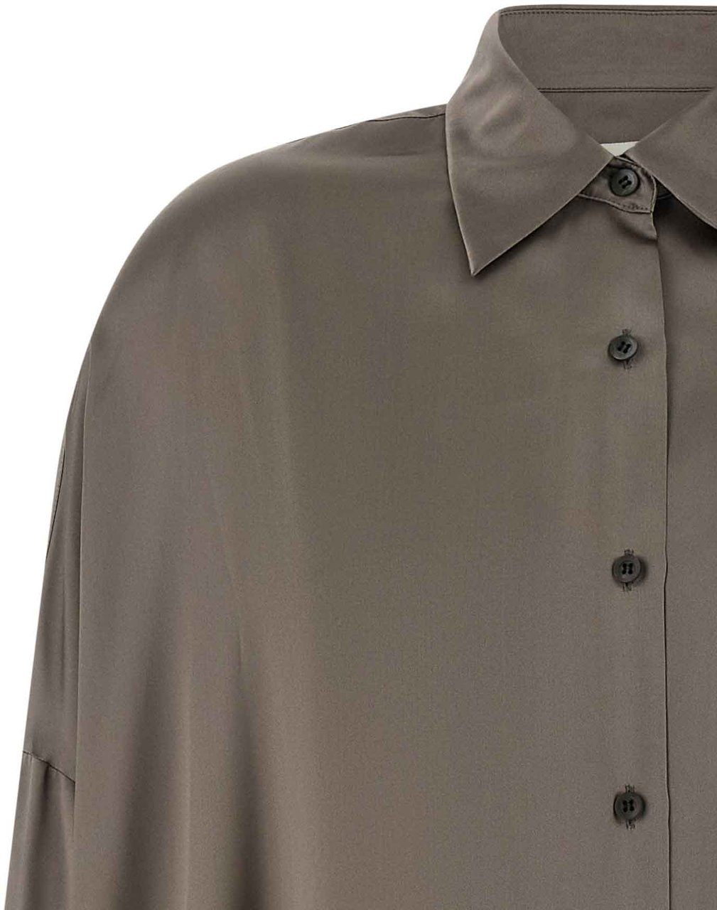 Dries Van Noten Gray Silk Blouse Grijs