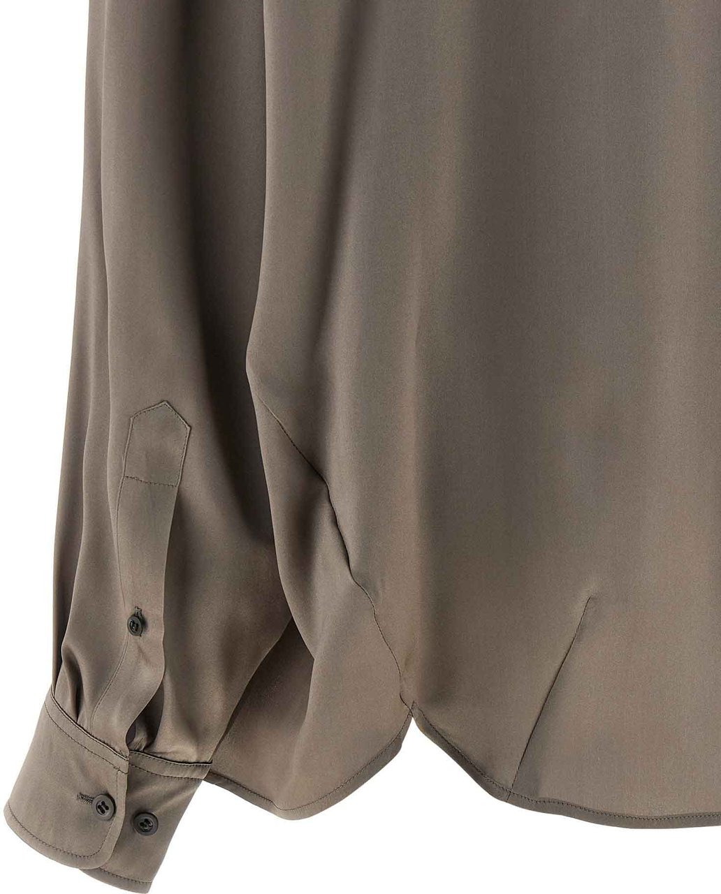 Dries Van Noten Gray Silk Blouse Grijs