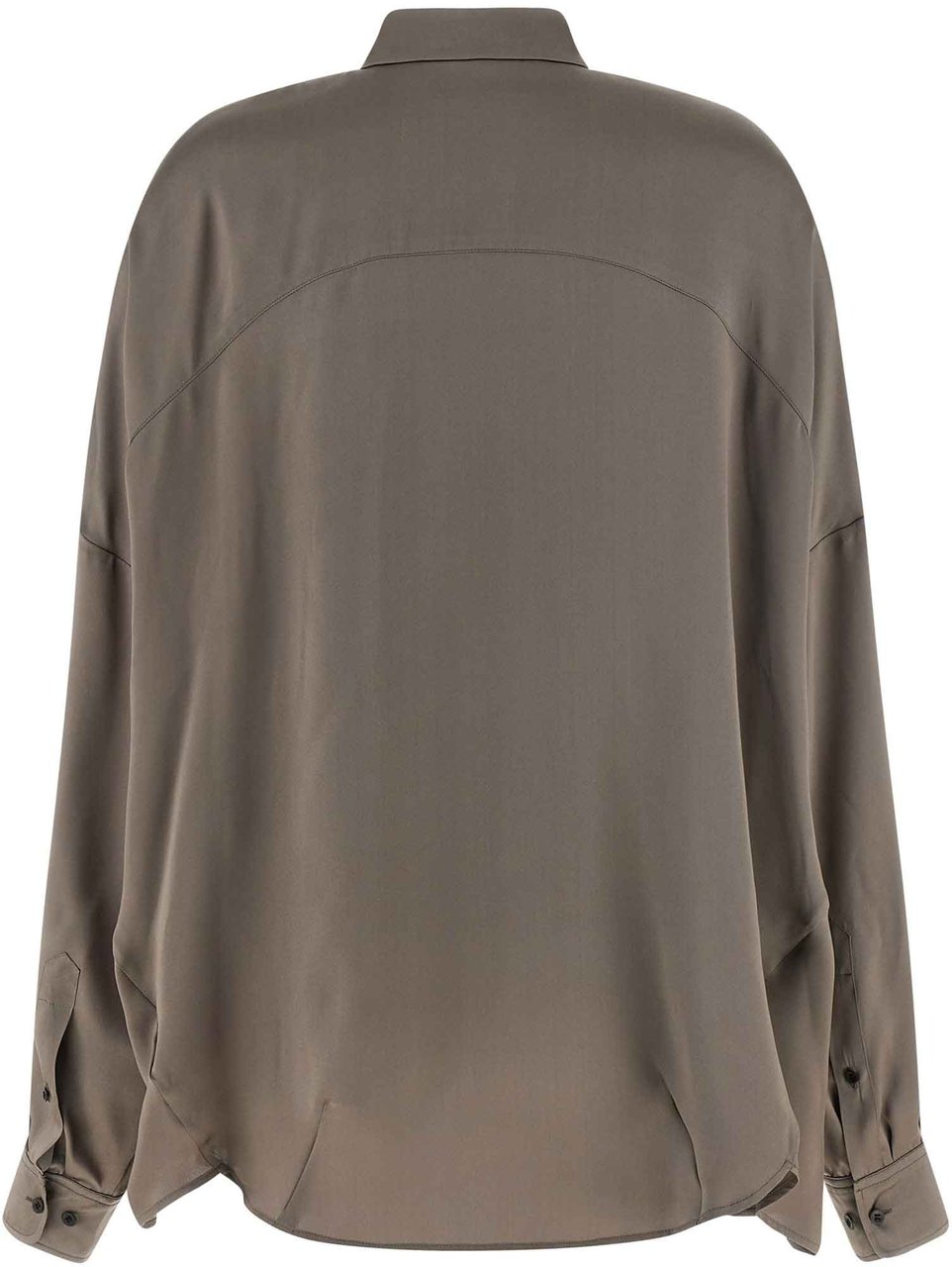 Dries Van Noten Gray Silk Blouse Grijs