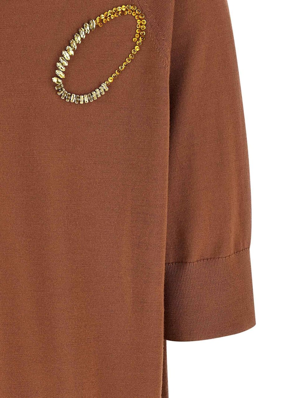 Dries Van Noten Brown Merino Wool Cardigan Bruin