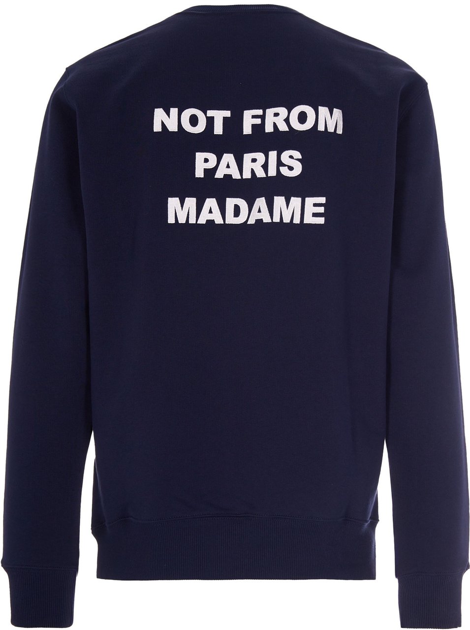 Drôle de Monsieur Crew Neck Sweatshirt with Ribbed Cuffs Zwart