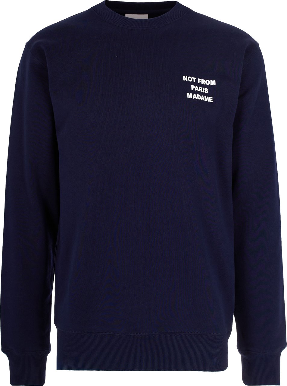Drôle de Monsieur Crew Neck Sweatshirt with Ribbed Cuffs Zwart