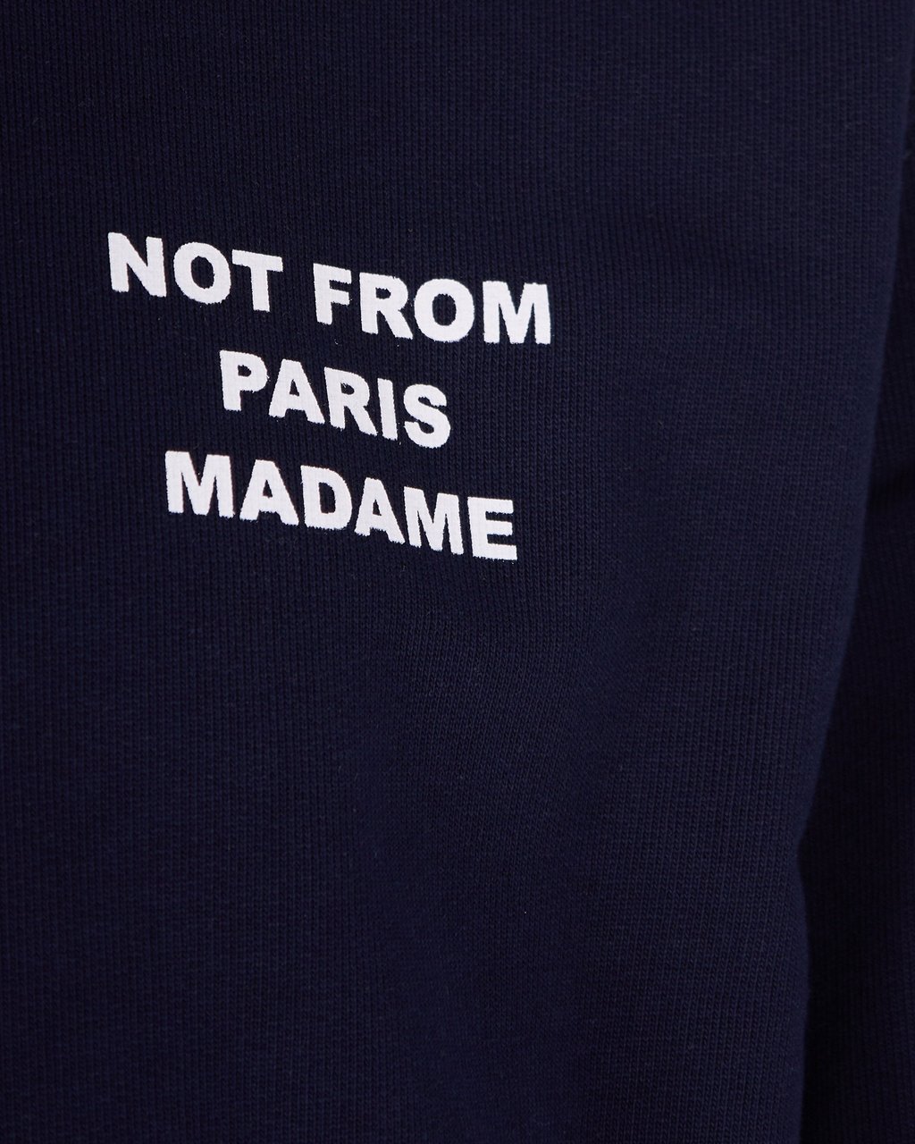 Drôle de Monsieur Crew Neck Sweatshirt with Ribbed Cuffs Zwart