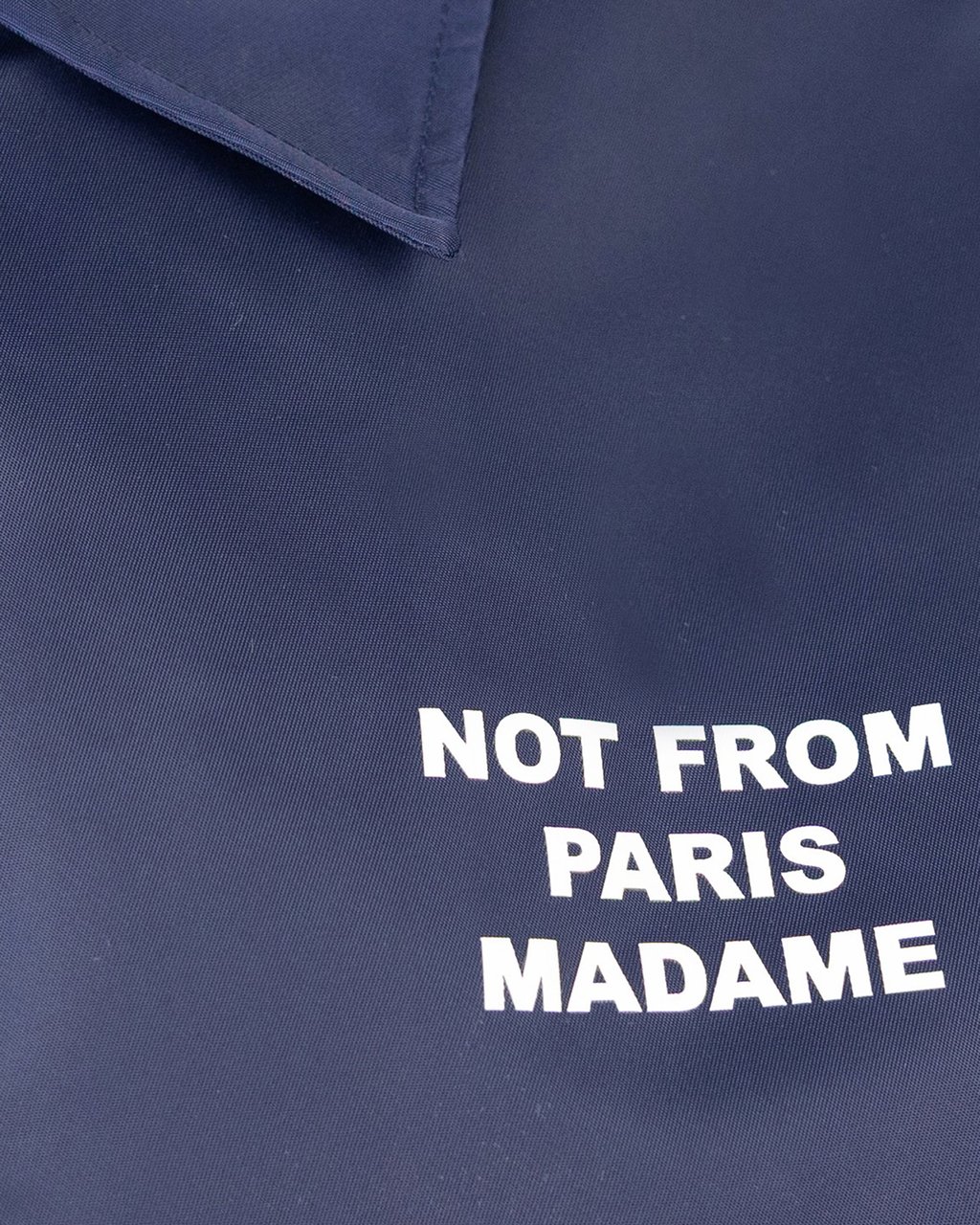 Drôle de Monsieur Lightweight Blue Jacket with Embroidered Logo Grijs