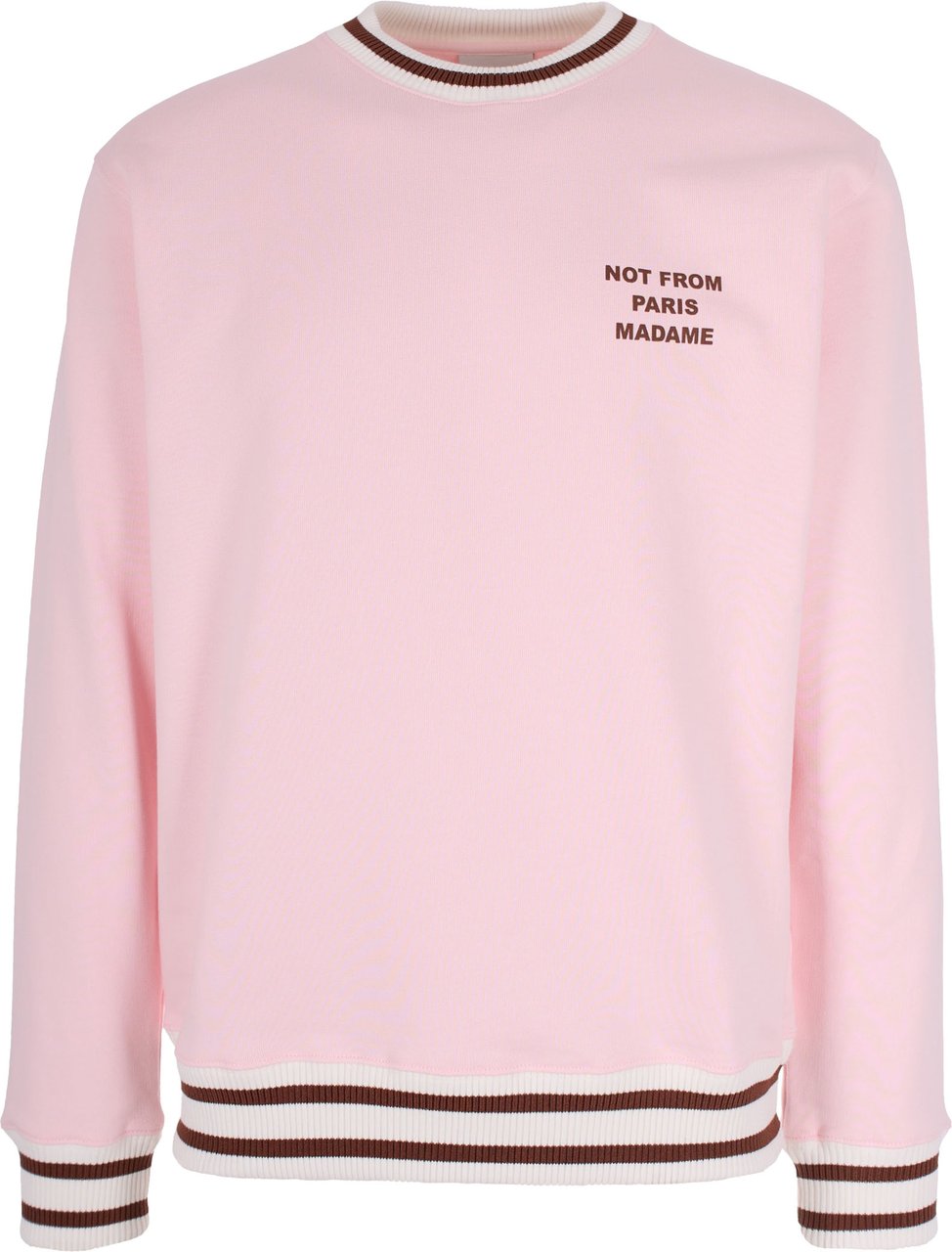 Drôle de Monsieur French Terry Sweatshirt with Slogan Print Neutraal