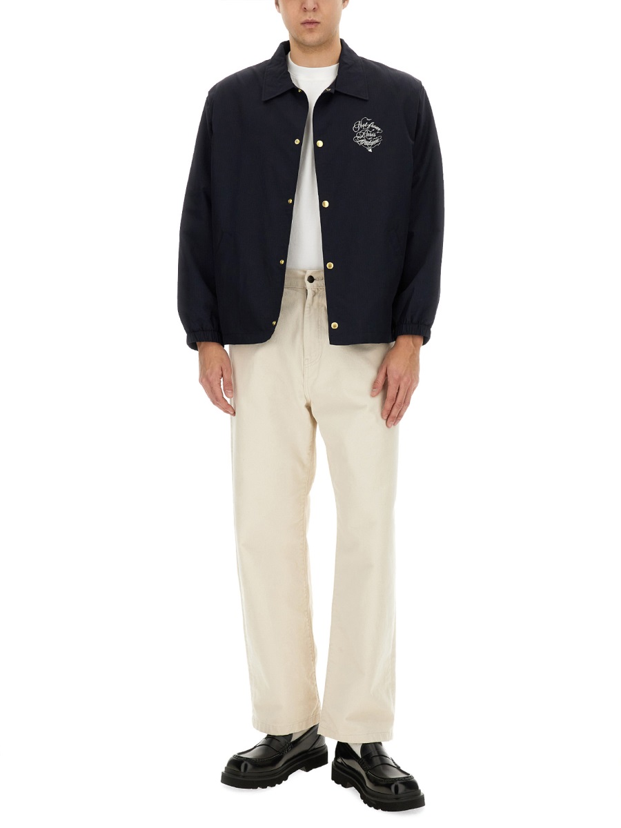 Drôle de Monsieur VIGNES SLOGAN PRINT JACKET Blauw