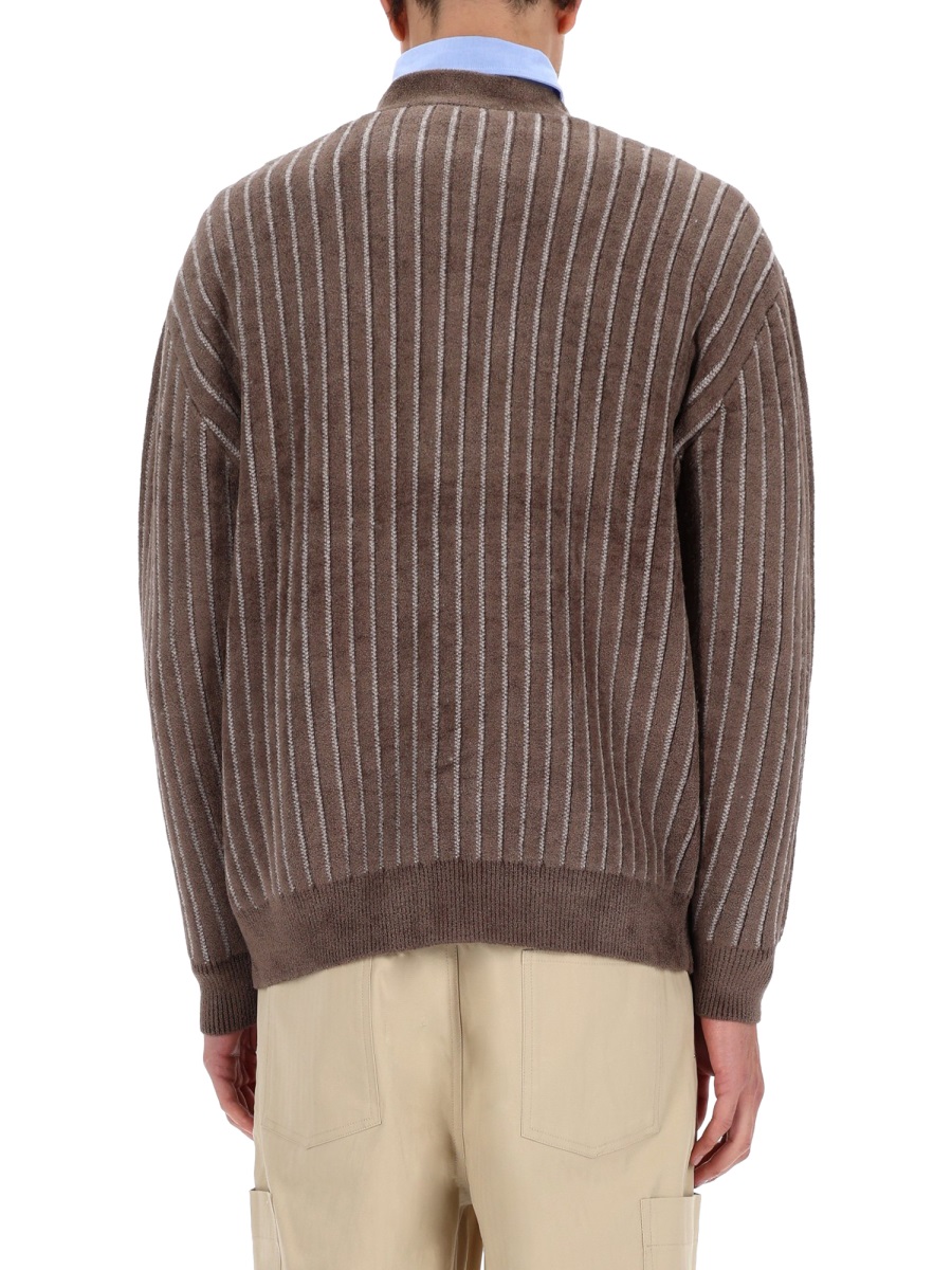 Drôle de Monsieur "MONOGRAMME" CARDIGAN Bruin