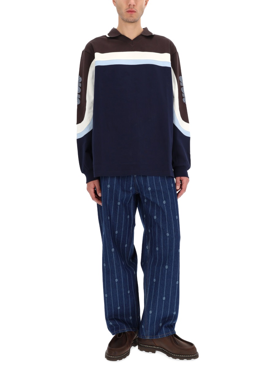 Drôle de Monsieur POLO SHIRT "RACING" Blauw