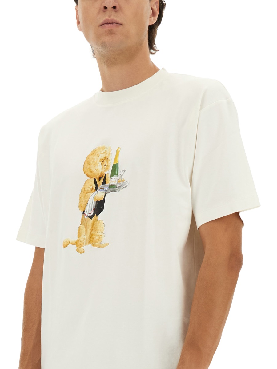 Drôle de Monsieur "POODLE" T-SHIRT Wit