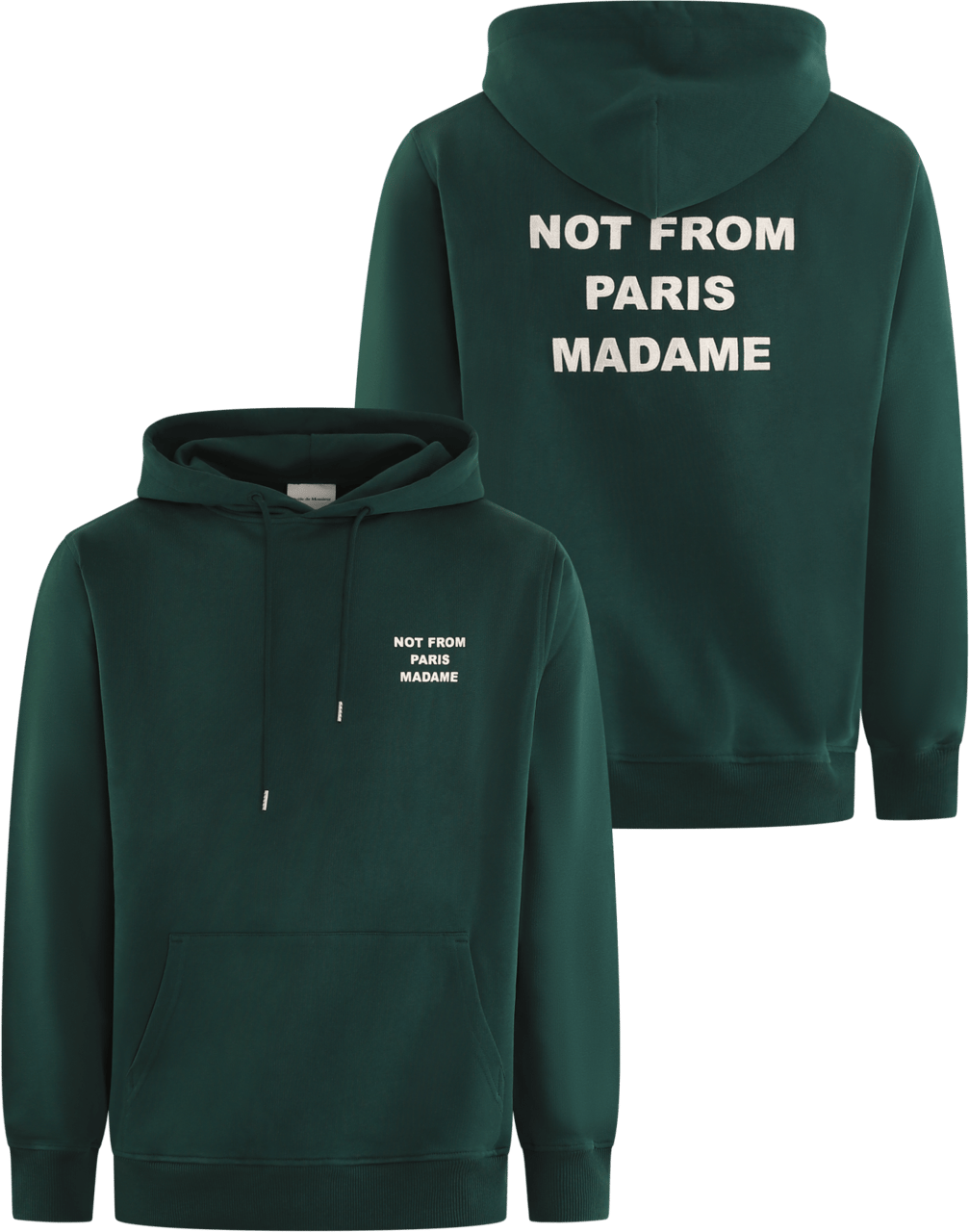 Drôle de Monsieur Drole De Monsieur Heren Slogan Hoodie Groen Groen