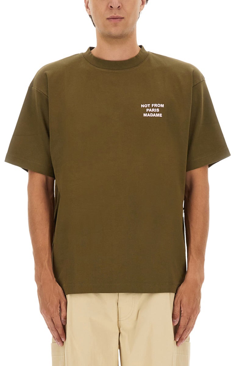 Drôle de Monsieur COTTON T-SHIRT Bruin