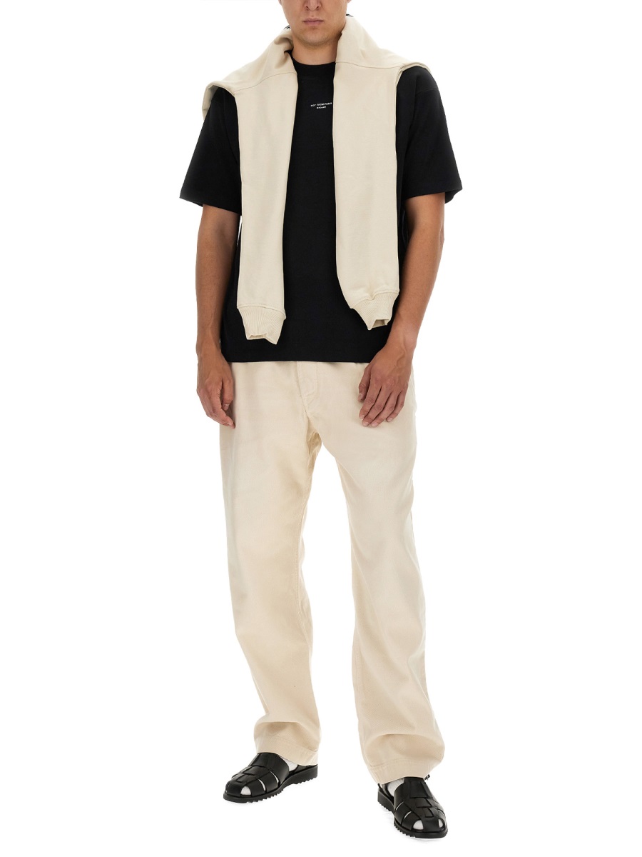 Drôle de Monsieur "SLOGAN" T-SHIRT Zwart