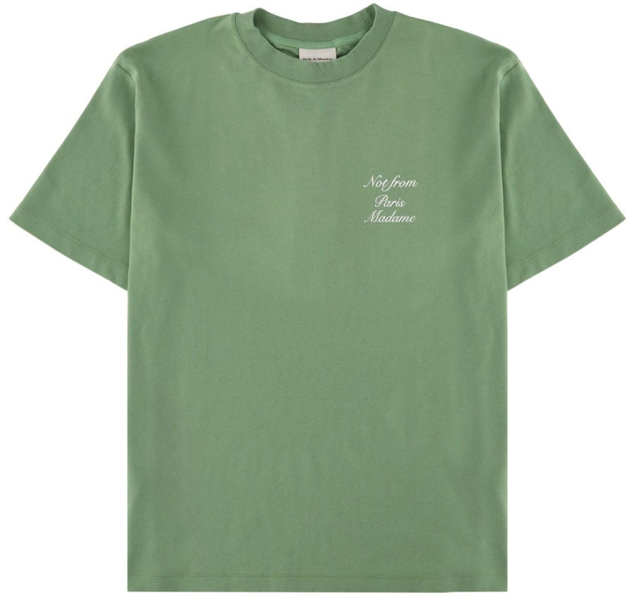 Drôle de Monsieur "SLOGAN CALLIGRAPHY" T-SHIRT Groen