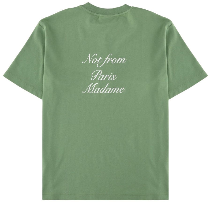 Drôle de Monsieur "SLOGAN CALLIGRAPHY" T-SHIRT Groen