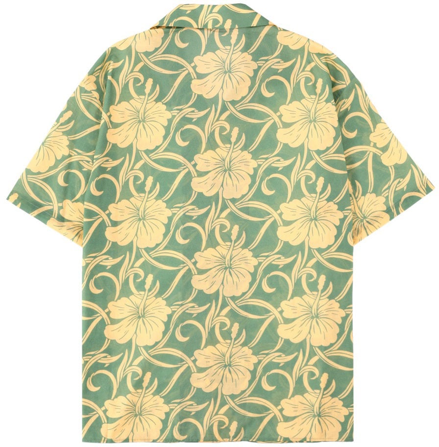 Drôle de Monsieur "HIBISCUS MONOGRAMME" SHIRT Groen