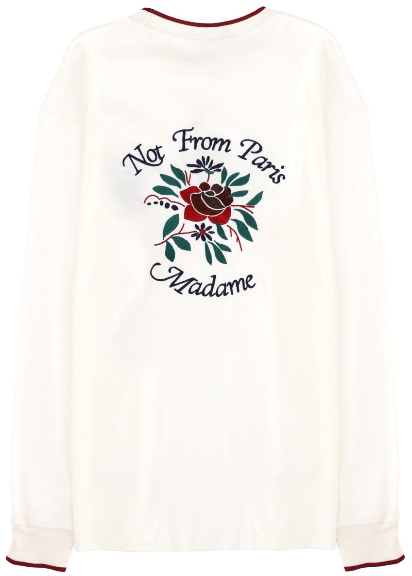 Drôle de Monsieur "SLOGAN ROSE" T-SHIRT Wit