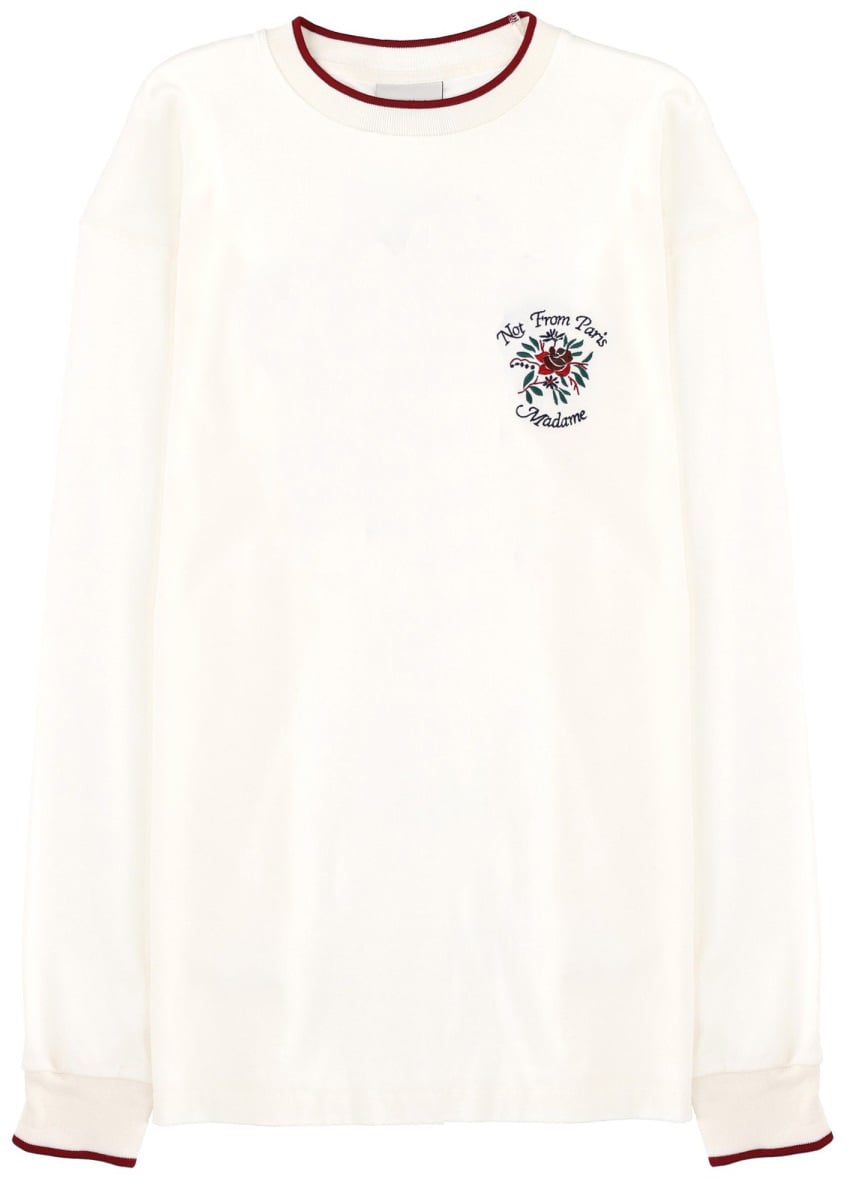 Drôle de Monsieur "SLOGAN ROSE" T-SHIRT Wit