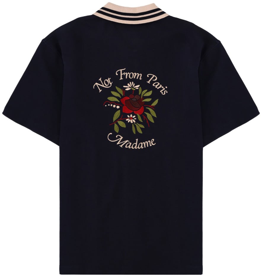 Drôle de Monsieur "SLOGAN ROSE" SHIRT Blauw