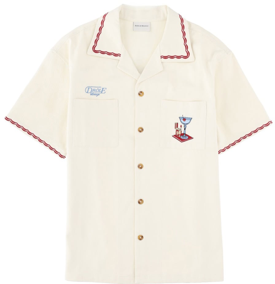 Drôle de Monsieur "COCKTAIL" SHIRT Wit