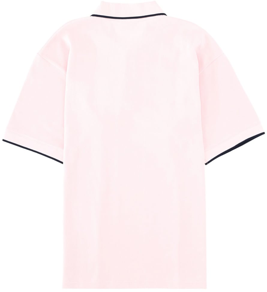 Drôle de Monsieur "SLOGAN ROSE" POLO SHIRT Roze