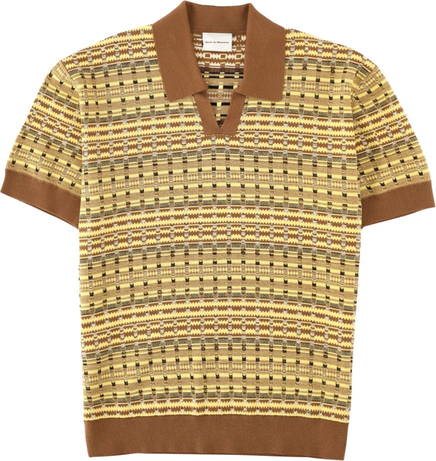 Drôle de Monsieur "MAILLE COOGIE" POLO SHIRT Geel