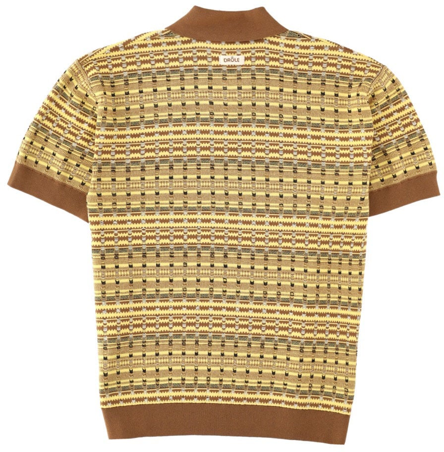 Drôle de Monsieur "MAILLE COOGIE" POLO SHIRT Geel
