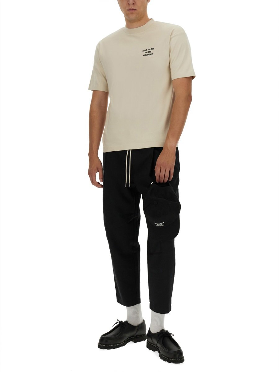 Drôle de Monsieur "SLOGAN" T-SHIRT Beige