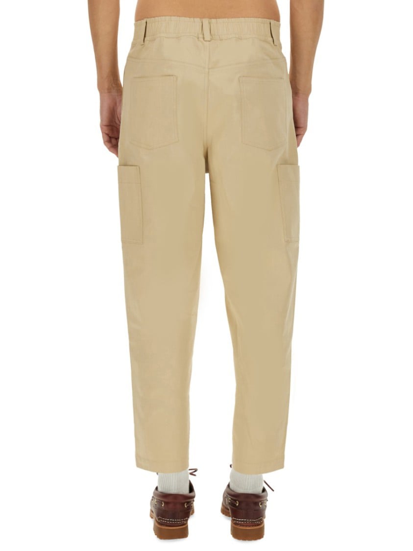 Drôle de Monsieur Relaxed Fit Cropped Pants With Tapered Leg Neutraal