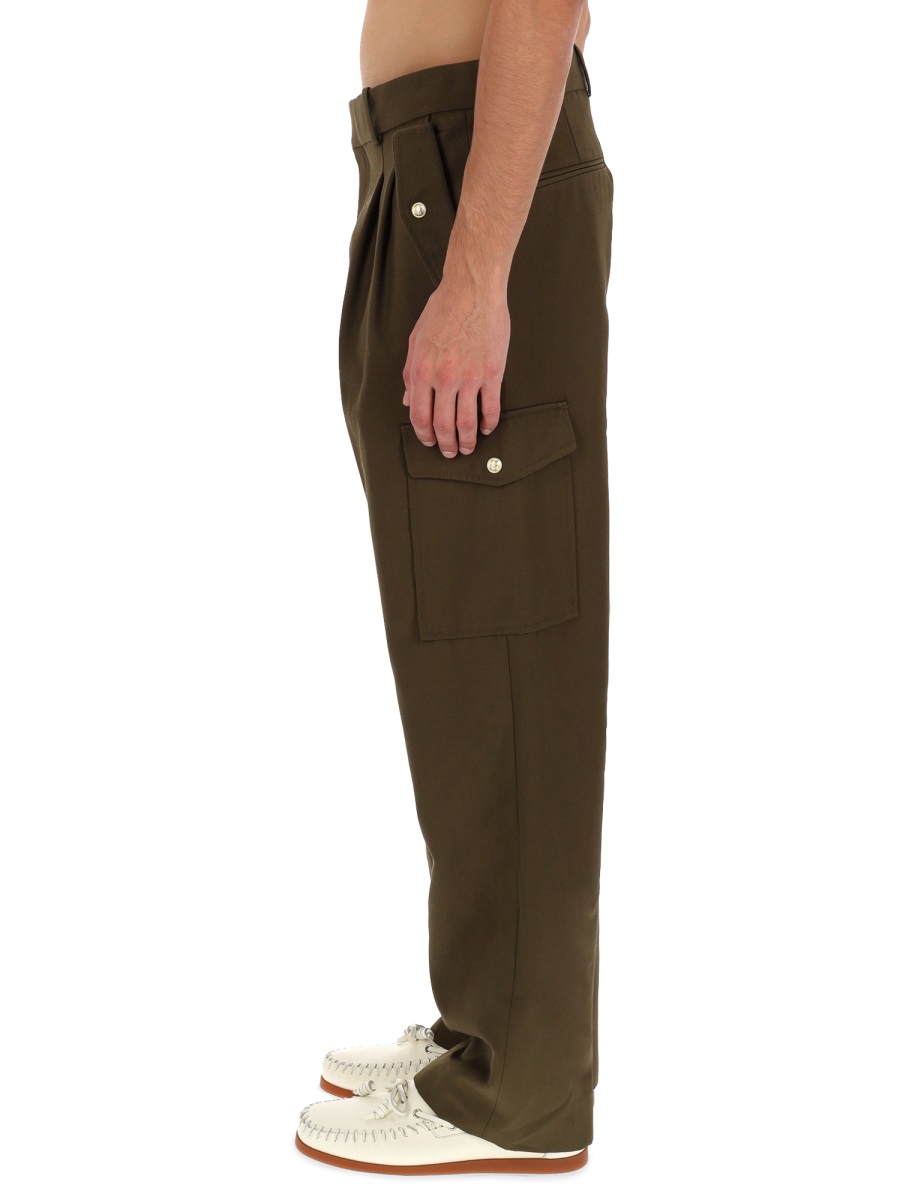 Drôle de Monsieur Straight-Leg Flap Pocket Cargo Pants Zwart