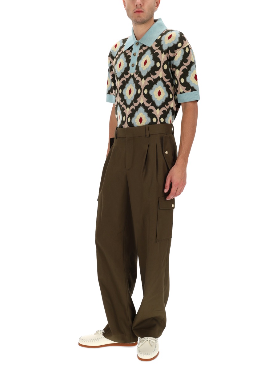 Drôle de Monsieur Straight-Leg Flap Pocket Cargo Pants Zwart