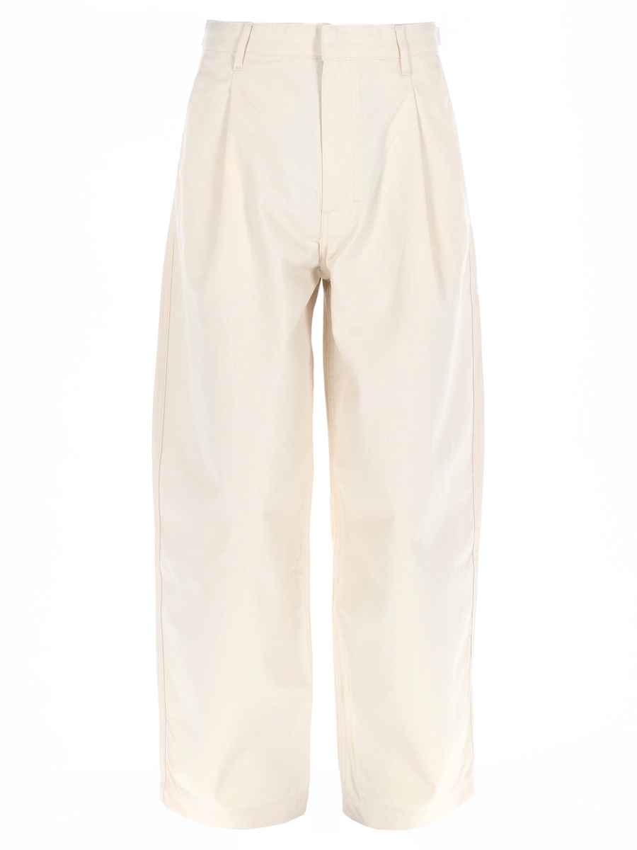 Drôle de Monsieur Ballon High Waist Pleated Trousers Pants Wit