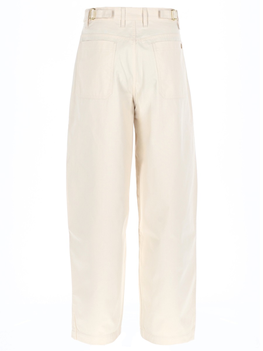 Drôle de Monsieur Ballon High Waist Pleated Trousers Pants Wit