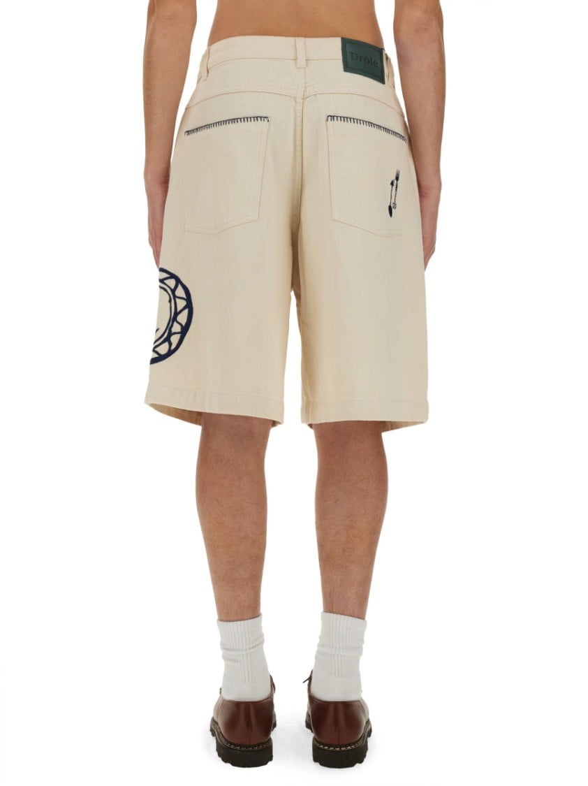 Drôle de Monsieur Relaxed Fit Cotton Bermuda Shorts Geel