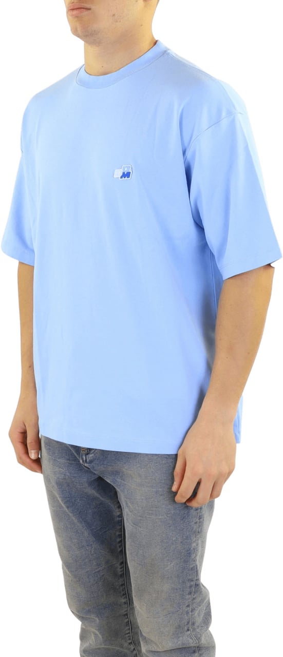 Drôle de Monsieur Heren Le T-Shirt Patch Ddm Blauw