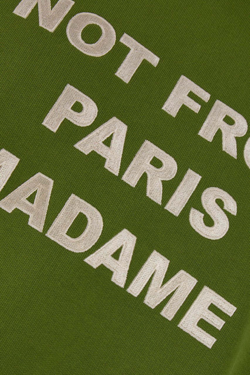 Drôle de Monsieur Drôle de Monsieur Olive green cotton sweatshirt Groen