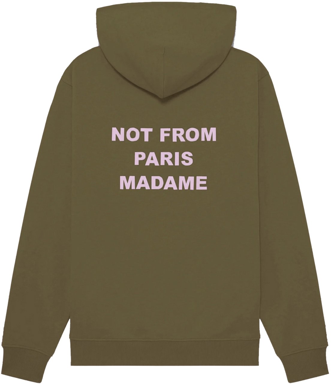 Drôle de Monsieur SLOGAN PRINT HOODIE ARMY GREEN Groen