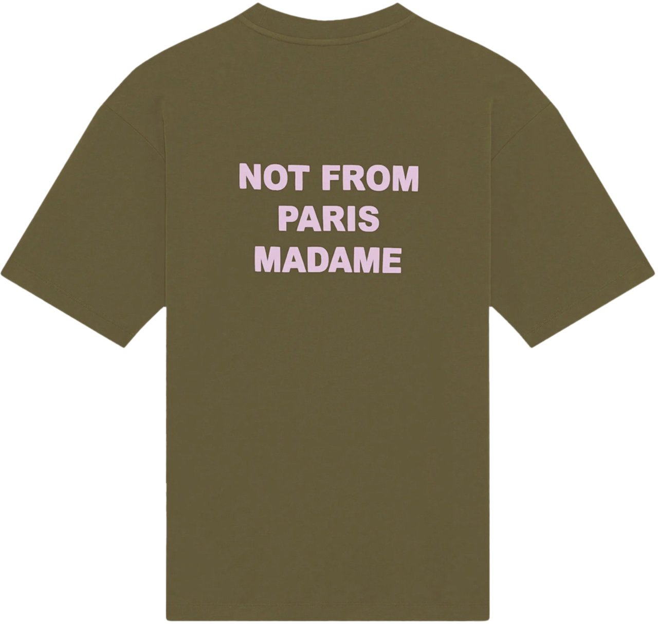 Drôle de Monsieur SLOGAN PRINT T-SHIRT ARMY GREEN Groen