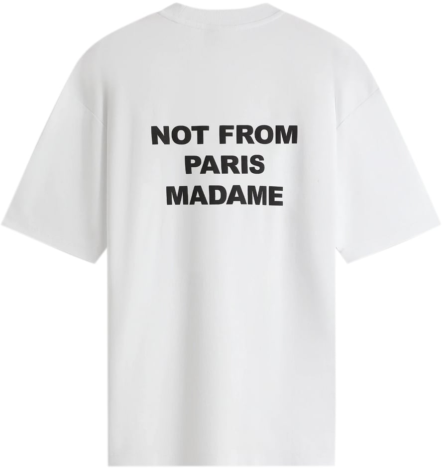 Drôle de Monsieur SLOGAN PRINT T-SHIRT OPIUM WHITE Wit
