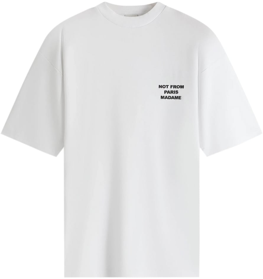 Drôle de Monsieur SLOGAN PRINT T-SHIRT OPIUM WHITE Wit